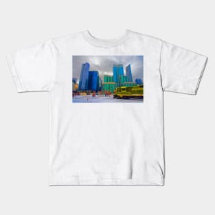 Train and Tall Towers Kids T-Shirt